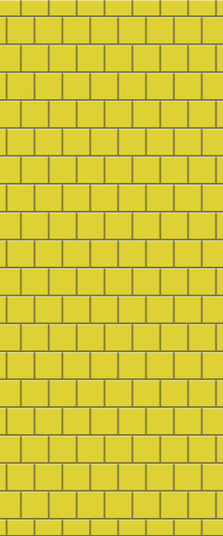 Yellow Large Square's Tile Acrylic Shower Wall Panel 2440mm x 1220mm ( 3mm Thick) - CladdTech