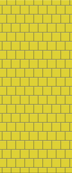 Yellow Large Square's Tile Acrylic Shower Wall Panel 2440mm x 1220mm ( 3mm Thick) - CladdTech