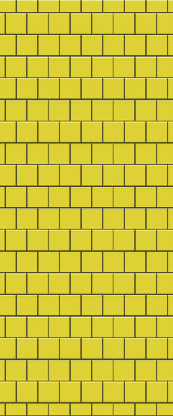 Yellow Large Square's Tile Acrylic Shower Wall Panel 2440mm x 1220mm ( 3mm Thick) - CladdTech