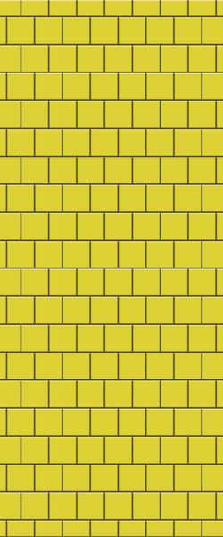 Yellow Large Square's Tile Acrylic Shower Wall Panel 2440mm x 1220mm ( 3mm Thick) - CladdTech