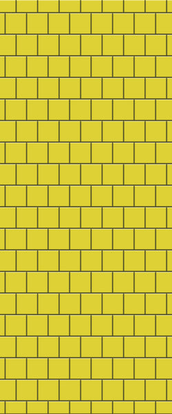 Yellow Large Square's Tile Acrylic Shower Wall Panel 2440mm x 1220mm ( 3mm Thick) - CladdTech