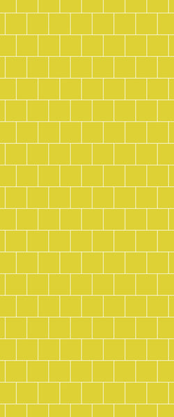 Yellow Large Square's Tile Acrylic Shower Wall Panel 2440mm x 1220mm ( 3mm Thick) - CladdTech