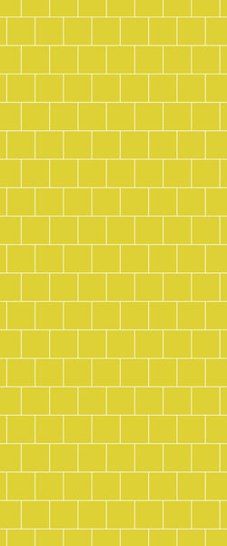 Yellow Large Square's Tile Acrylic Shower Wall Panel 2440mm x 1220mm ( 3mm Thick) - CladdTech