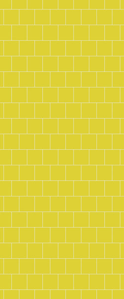 Yellow Large Square's Tile Acrylic Shower Wall Panel 2440mm x 1220mm ( 3mm Thick) - CladdTech