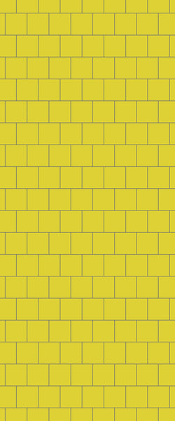 Yellow Large Square's Tile Acrylic Shower Wall Panel 2440mm x 1220mm ( 3mm Thick) - CladdTech