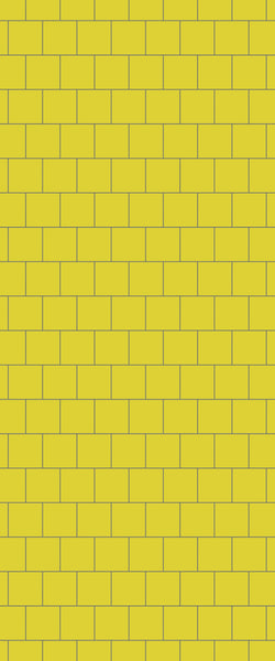 Yellow Large Square's Tile Acrylic Shower Wall Panel 2440mm x 1220mm ( 3mm Thick) - CladdTech