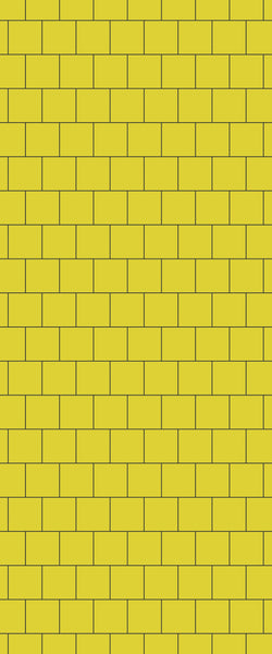 Yellow Large Square's Tile Acrylic Shower Wall Panel 2440mm x 1220mm ( 3mm Thick) - CladdTech