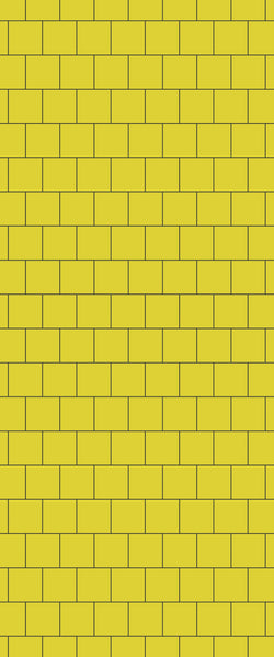 Yellow Large Square's Tile Acrylic Shower Wall Panel 2440mm x 1220mm ( 3mm Thick) - CladdTech