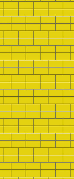 Yellow Brickbond Tile Acrylic Shower Wall Panel 2440mm x 1220mm ( 3mm Thick) - CladdTech