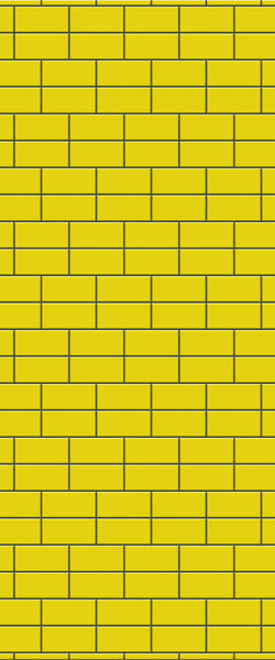 Yellow Brickbond Tile Acrylic Shower Wall Panel 2440mm x 1220mm ( 3mm Thick) - CladdTech