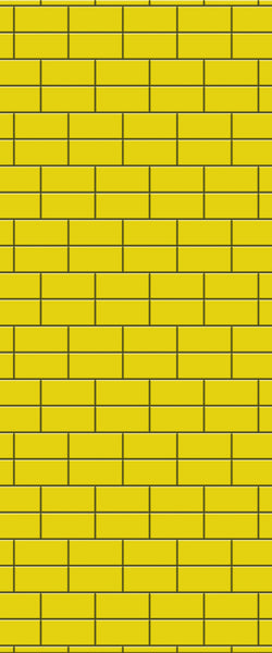 Yellow Brickbond Tile Acrylic Shower Wall Panel 2440mm x 1220mm ( 3mm Thick) - CladdTech