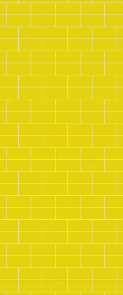 Yellow Brickbond Tile Acrylic Shower Wall Panel 2440mm x 1220mm ( 3mm Thick) - CladdTech