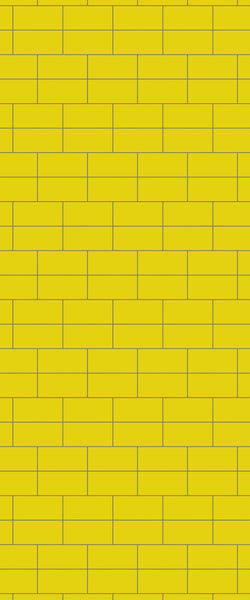 Yellow Brickbond Tile Acrylic Shower Wall Panel 2440mm x 1220mm ( 3mm Thick) - CladdTech