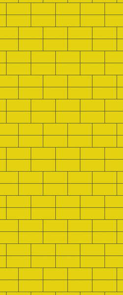 Yellow Brickbond Tile Acrylic Shower Wall Panel 2440mm x 1220mm ( 3mm Thick) - CladdTech