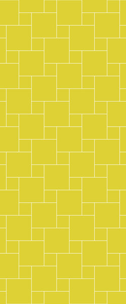 Yellow Pin Wheel Tile Acrylic Shower Wall Panel 2440mm x 1220mm ( 3mm Thick) - CladdTech