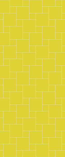 Yellow Pin Wheel Tile Acrylic Shower Wall Panel 2440mm x 1220mm ( 3mm Thick) - CladdTech