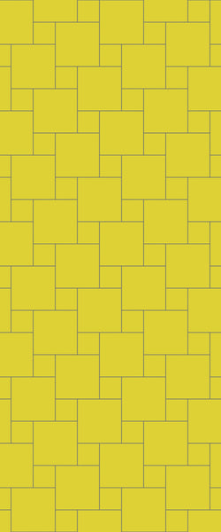 Yellow Pin Wheel Tile Acrylic Shower Wall Panel 2440mm x 1220mm ( 3mm Thick) - CladdTech