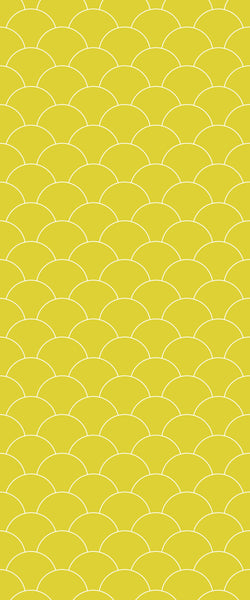 Yellow Fishscales Tile Acrylic Shower Panel 2440mm x 1220mm (3mm Thick) - CladdTech