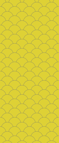 Yellow Fishscales Tile Acrylic Shower Panel 2440mm x 1220mm (3mm Thick) - CladdTech