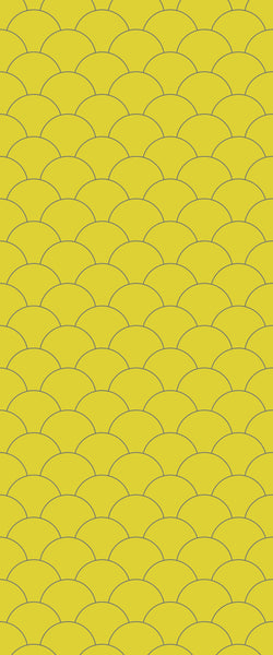 Yellow Fishscales Tile Acrylic Shower Panel 2440mm x 1220mm (3mm Thick) - CladdTech
