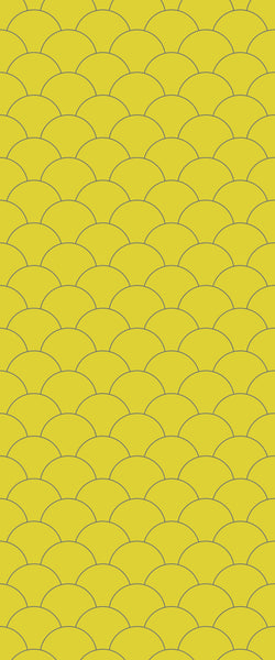 Yellow Fishscales Tile Acrylic Shower Panel 2440mm x 1220mm (3mm Thick) - CladdTech