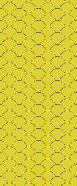 Yellow Fishscales Tile Acrylic Shower Panel 2440mm x 1220mm (3mm Thick) - CladdTech