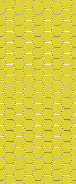 Yellow Hexagon Tile Acrylic Wall Panel 2440mm x 1220mm (3mm Thick) - CladdTech