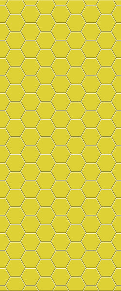 Yellow Hexagon Tile Acrylic Wall Panel 2440mm x 1220mm (3mm Thick) - CladdTech