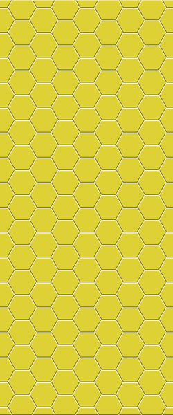 Yellow Hexagon Tile Acrylic Wall Panel 2440mm x 1220mm (3mm Thick) - CladdTech
