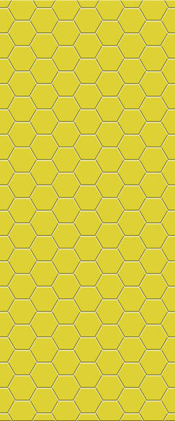 Yellow Hexagon Tile Acrylic Wall Panel 2440mm x 1220mm (3mm Thick) - CladdTech