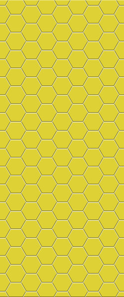 Yellow Hexagon Tile Acrylic Wall Panel 2440mm x 1220mm (3mm Thick) - CladdTech