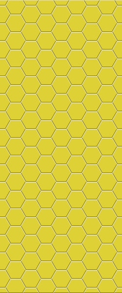 Yellow Hexagon Tile Acrylic Wall Panel 2440mm x 1220mm (3mm Thick) - CladdTech