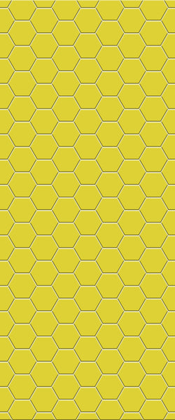 Yellow Hexagon Tile Acrylic Wall Panel 2440mm x 1220mm (3mm Thick) - CladdTech