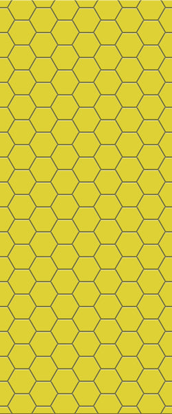 Yellow Hexagon Tile Acrylic Wall Panel 2440mm x 1220mm (3mm Thick) - CladdTech