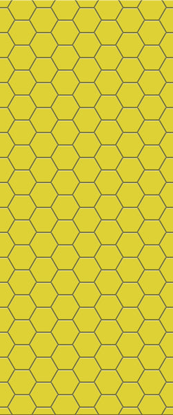 Yellow Hexagon Tile Acrylic Wall Panel 2440mm x 1220mm (3mm Thick) - CladdTech