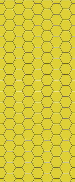 Yellow Hexagon Tile Acrylic Wall Panel 2440mm x 1220mm (3mm Thick) - CladdTech