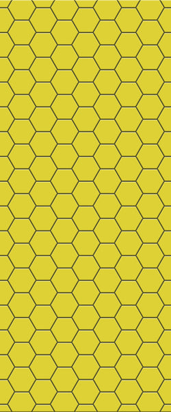 Yellow Hexagon Tile Acrylic Wall Panel 2440mm x 1220mm (3mm Thick) - CladdTech
