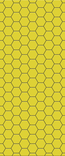 Yellow Hexagon Tile Acrylic Wall Panel 2440mm x 1220mm (3mm Thick) - CladdTech