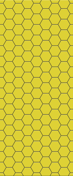 Yellow Hexagon Tile Acrylic Wall Panel 2440mm x 1220mm (3mm Thick) - CladdTech
