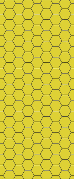 Yellow Hexagon Tile Acrylic Wall Panel 2440mm x 1220mm (3mm Thick) - CladdTech