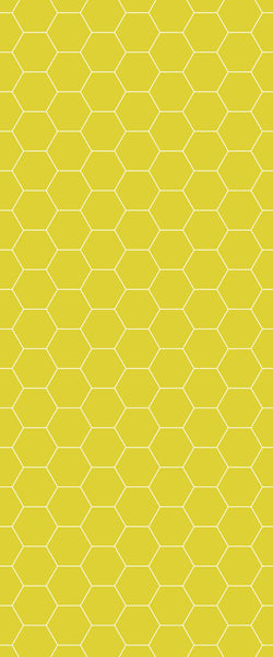 Yellow Hexagon Tile Acrylic Wall Panel 2440mm x 1220mm (3mm Thick) - CladdTech