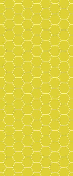 Yellow Hexagon Tile Acrylic Wall Panel 2440mm x 1220mm (3mm Thick) - CladdTech