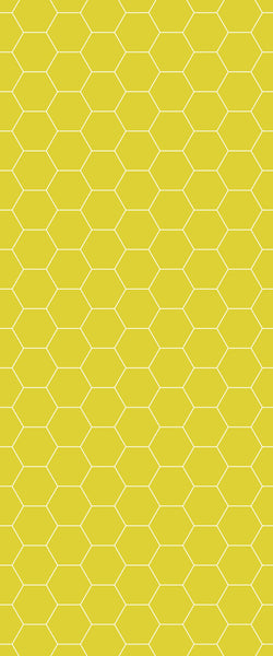 Yellow Hexagon Tile Acrylic Wall Panel 2440mm x 1220mm (3mm Thick) - CladdTech