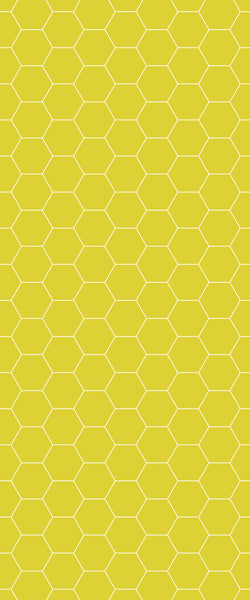 Yellow Hexagon Tile Acrylic Wall Panel 2440mm x 1220mm (3mm Thick) - CladdTech