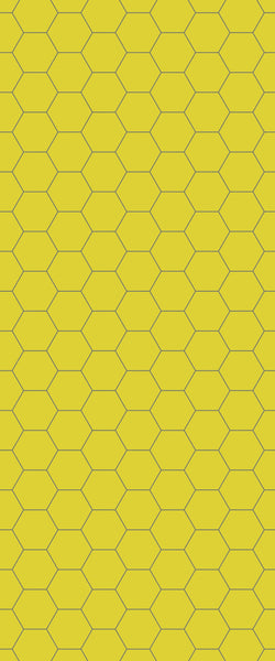 Yellow Hexagon Tile Acrylic Wall Panel 2440mm x 1220mm (3mm Thick) - CladdTech