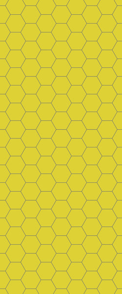 Yellow Hexagon Tile Acrylic Wall Panel 2440mm x 1220mm (3mm Thick) - CladdTech