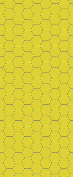 Yellow Hexagon Tile Acrylic Wall Panel 2440mm x 1220mm (3mm Thick) - CladdTech
