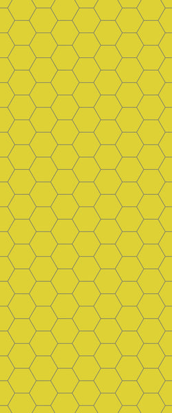 Yellow Hexagon Tile Acrylic Wall Panel 2440mm x 1220mm (3mm Thick) - CladdTech