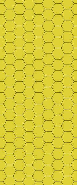 Yellow Hexagon Tile Acrylic Wall Panel 2440mm x 1220mm (3mm Thick) - CladdTech