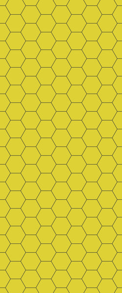 Yellow Hexagon Tile Acrylic Wall Panel 2440mm x 1220mm (3mm Thick) - CladdTech